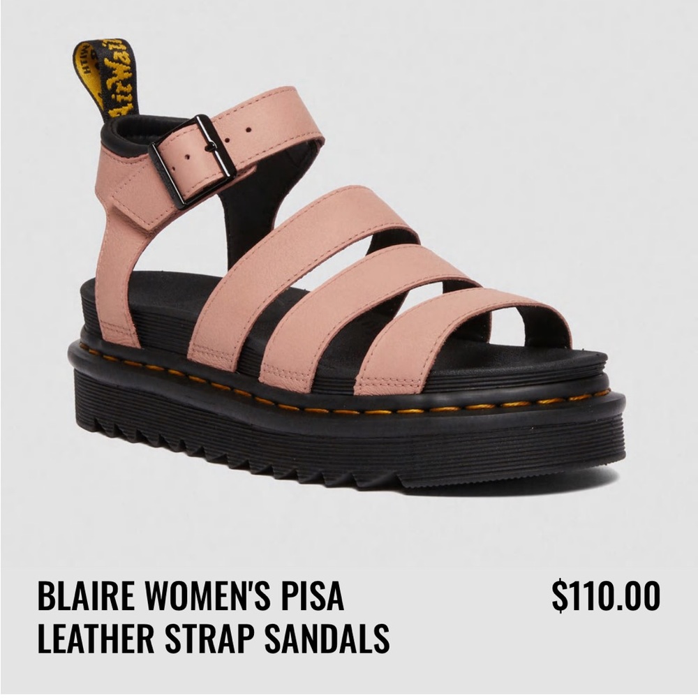 Dr Marten Blaire Pisa Leather Strap Sandals